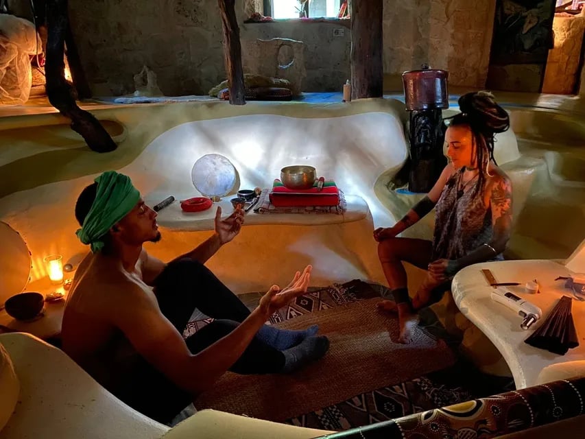 Ayahuasca-solnedgångsceremoni