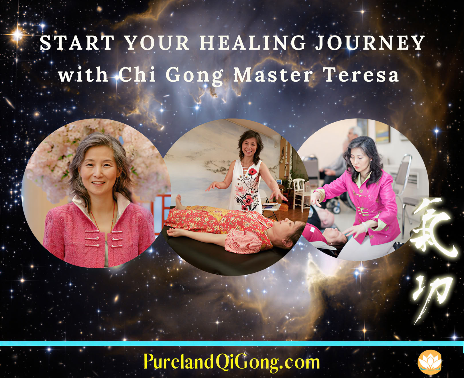 1-dagars lär dig att skicka Fa Chi-healing till andra med Pureland Qi Gong® med generationsmästaren Teresa Yeung