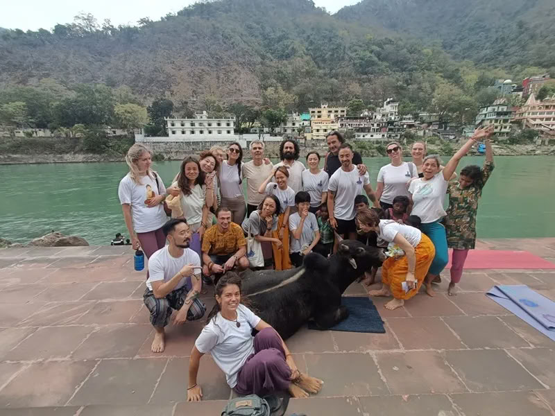 100 timmars yogalärarutbildning i Rishikesh, Indien
