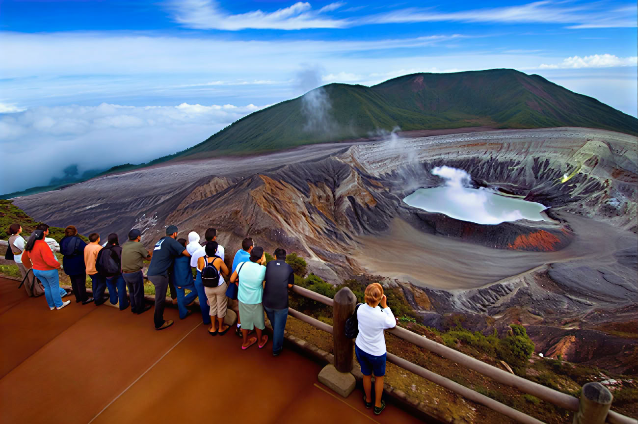 Kombiturné: Poás-vulkanens nationalpark – Doka-kaffeturné – La Paz-vattenfallsträdgårdarna