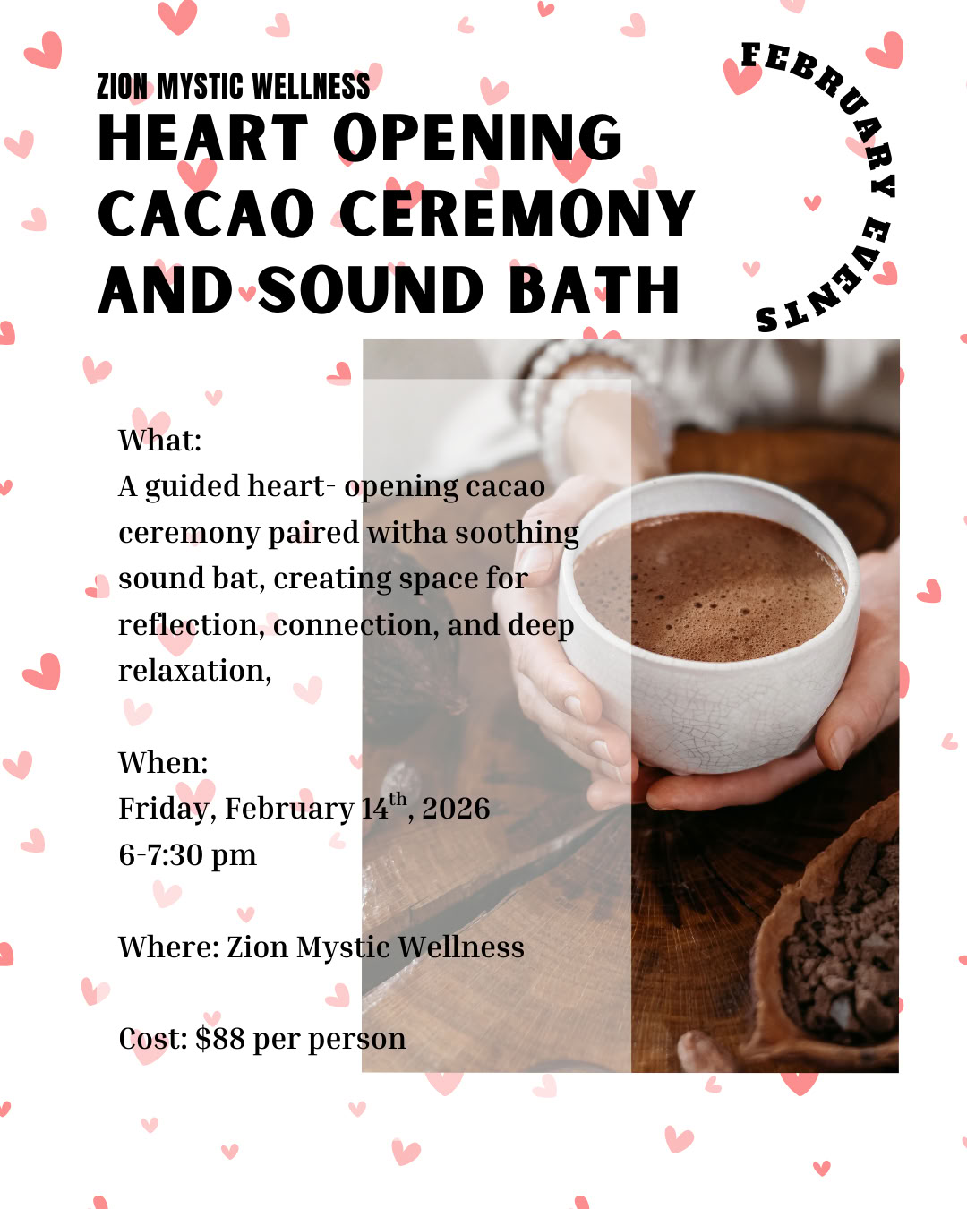 Hjärteöppnande kakaoceremoni och soundbath