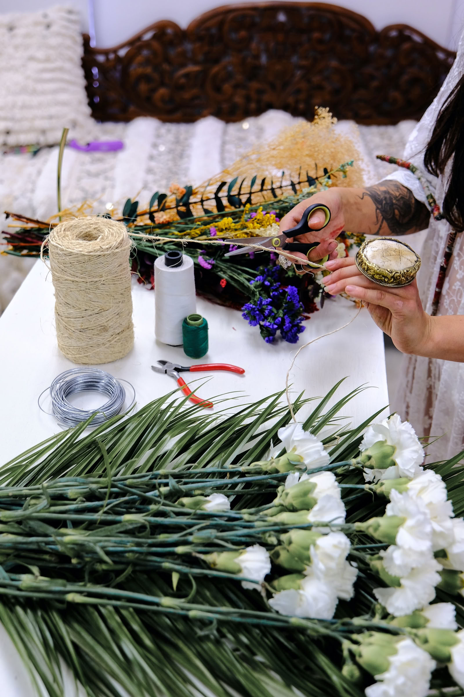Workshop i blomsterkransar - Palm Springs