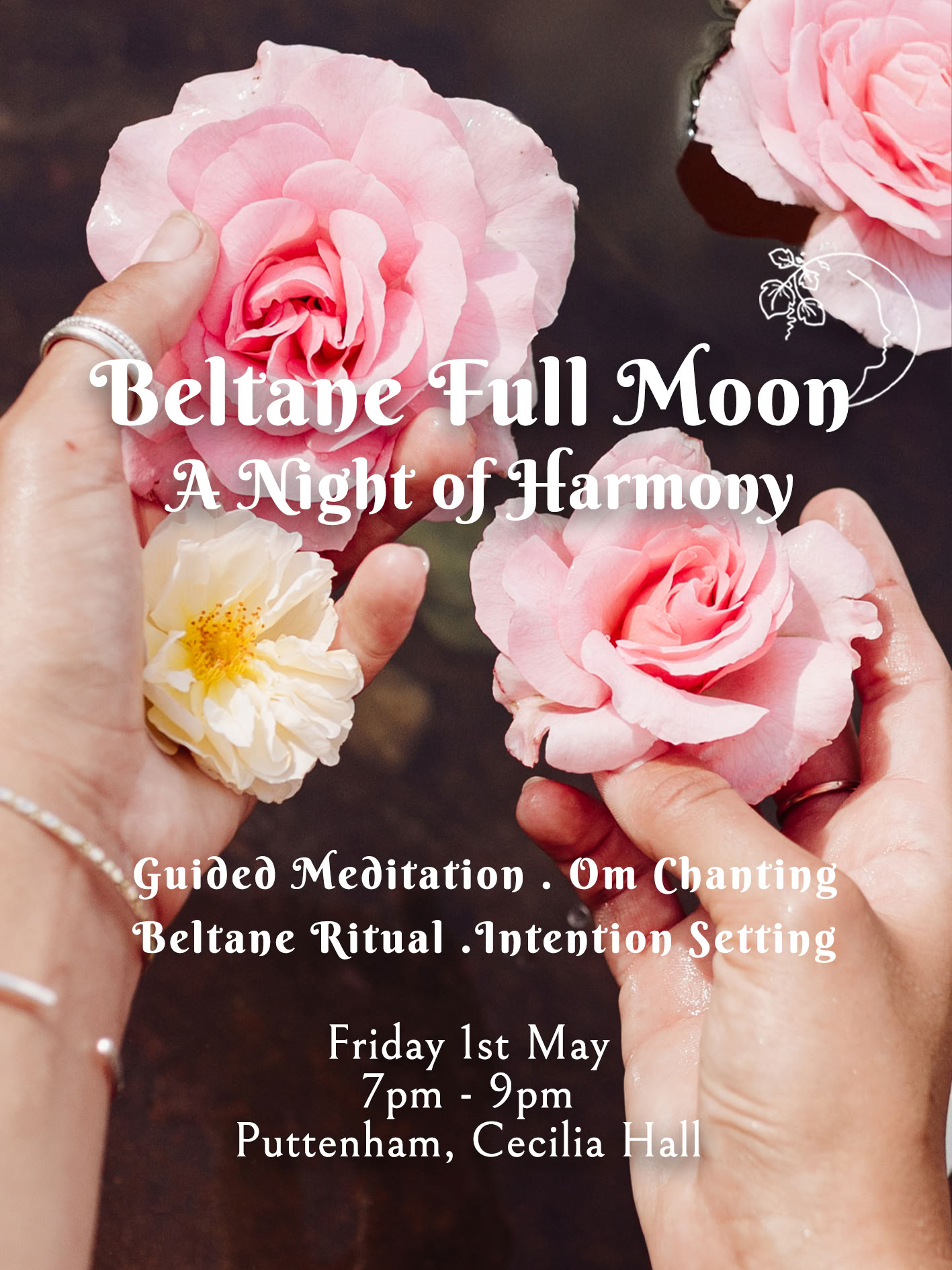 Beltane fullmånsfirande på kvällen
