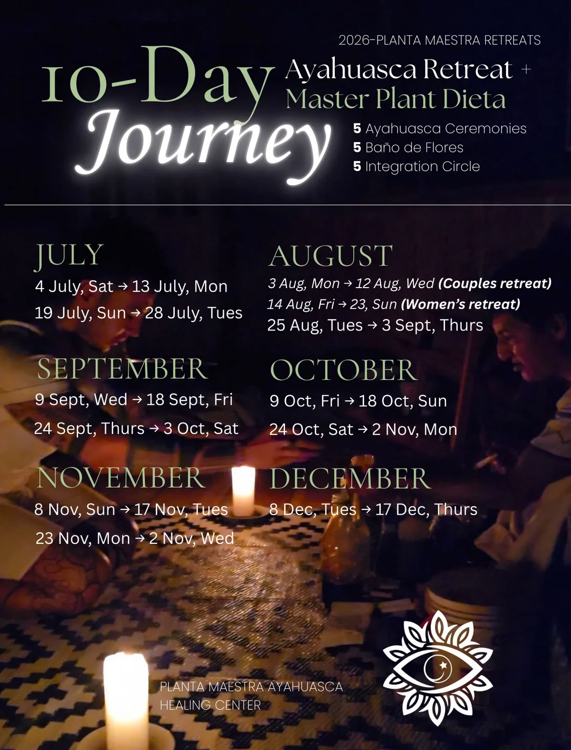 10-dagars ayahuascaresa + master plant-dieta