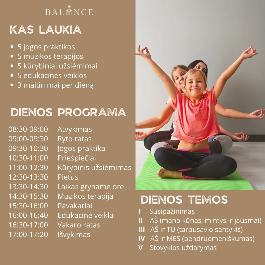 Yoga- och musikterapidagläger för barn – 07.31 - 08.04 (Kotryna och Laura)