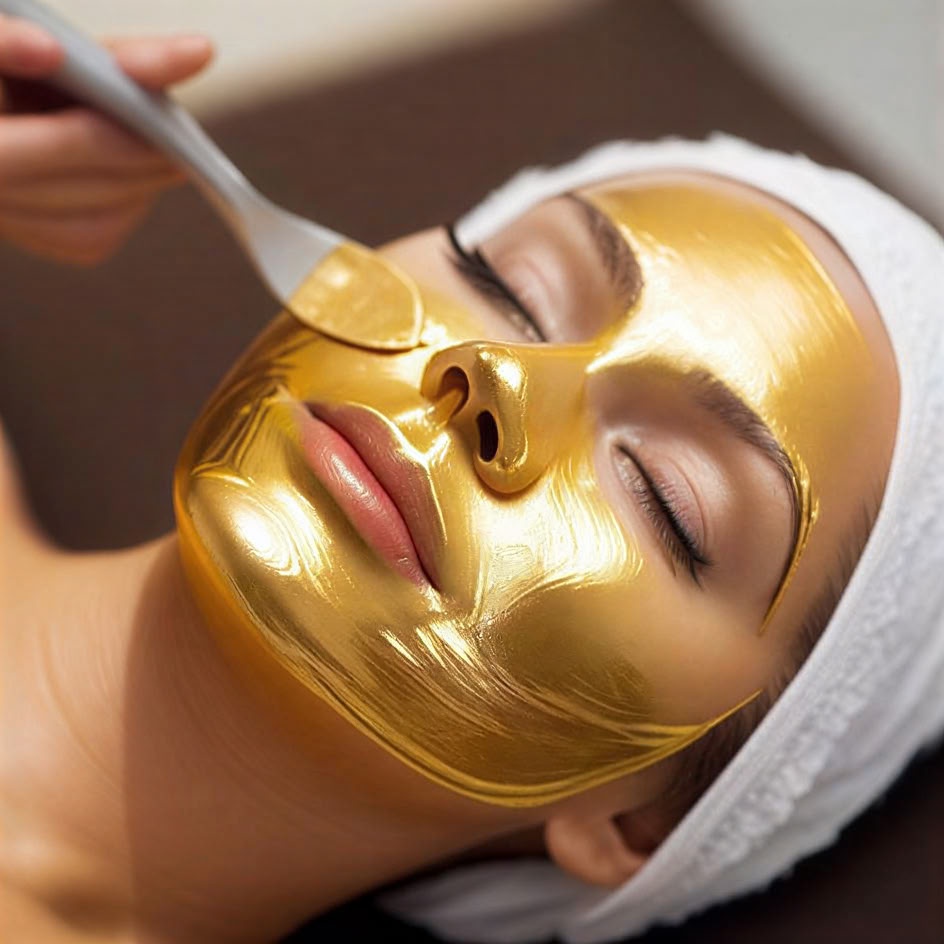 Gyllene gurkmejefacial, kroppsexfoliering och massage: ett föryngrande ritual