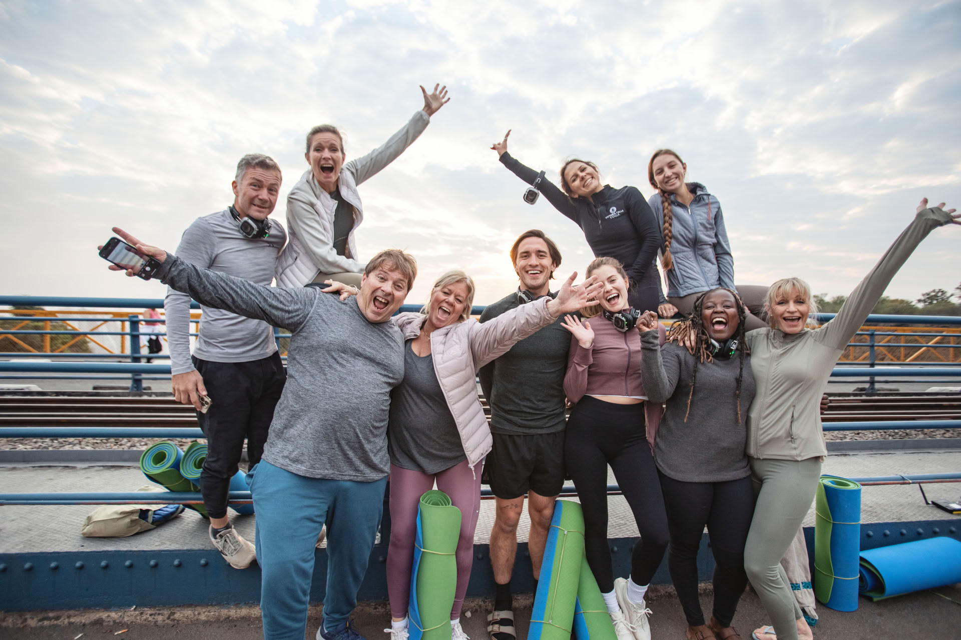 Yoga på bron
