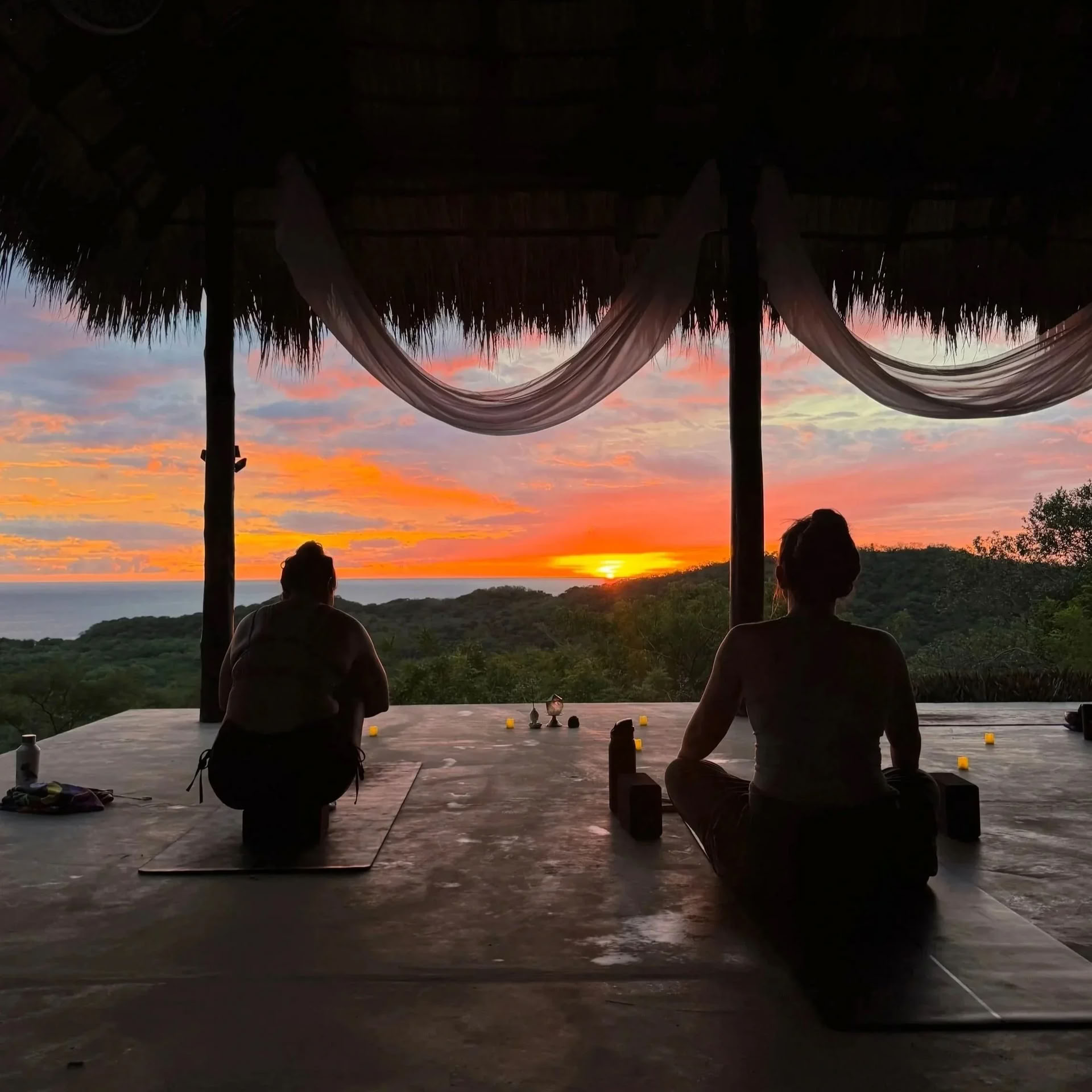 Yogaklass i Popoyo, Nicaragua