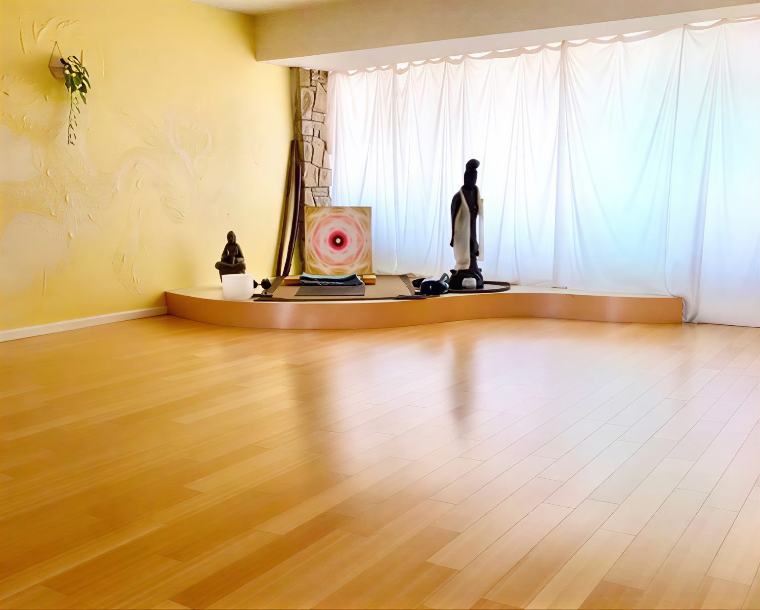 Mjuk ljudbadande läkande yoga för nybörjare