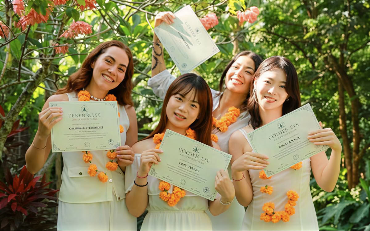 100 timmars yogalärarutbildning på Bali