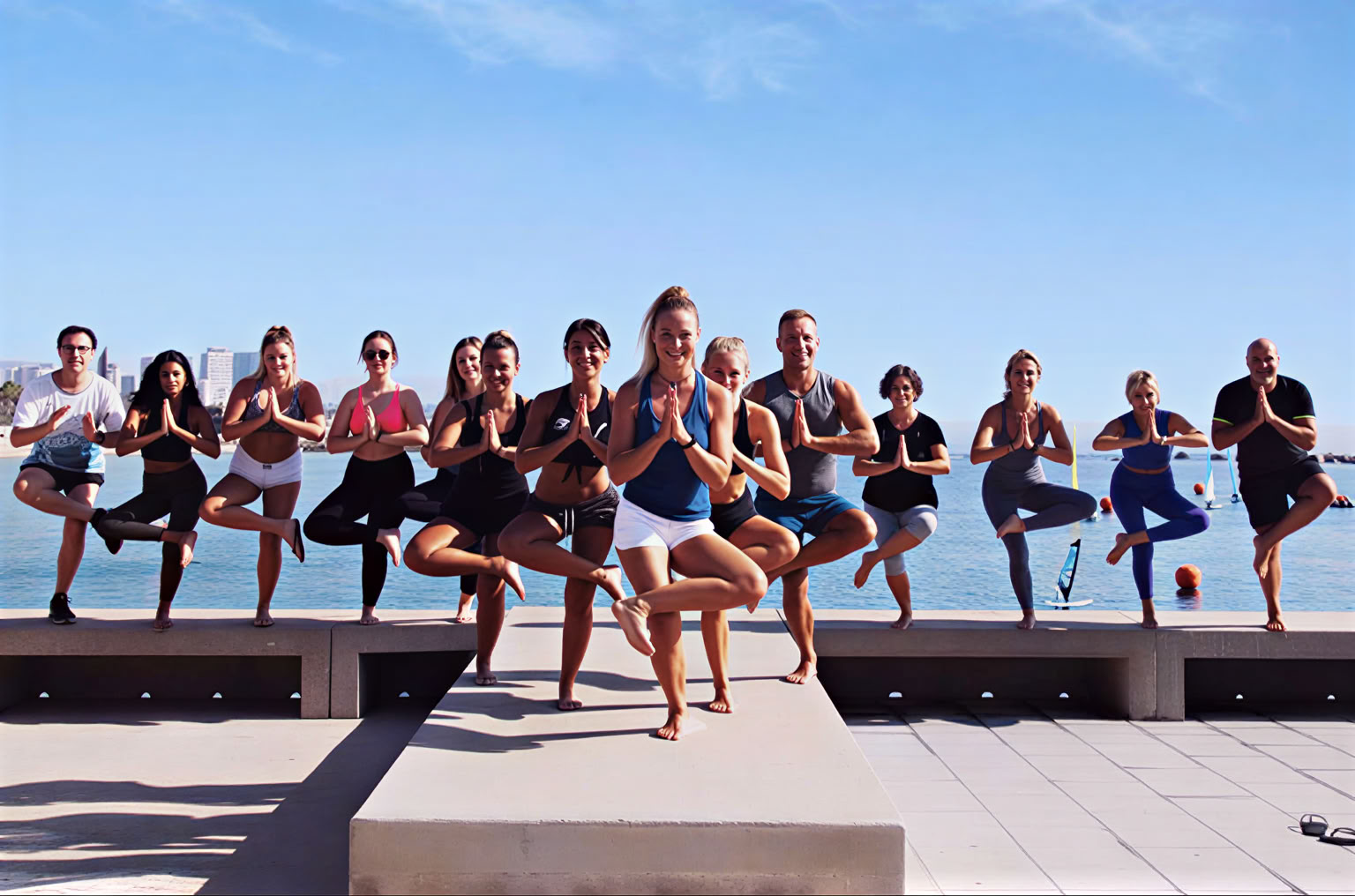 Yoga på stranden