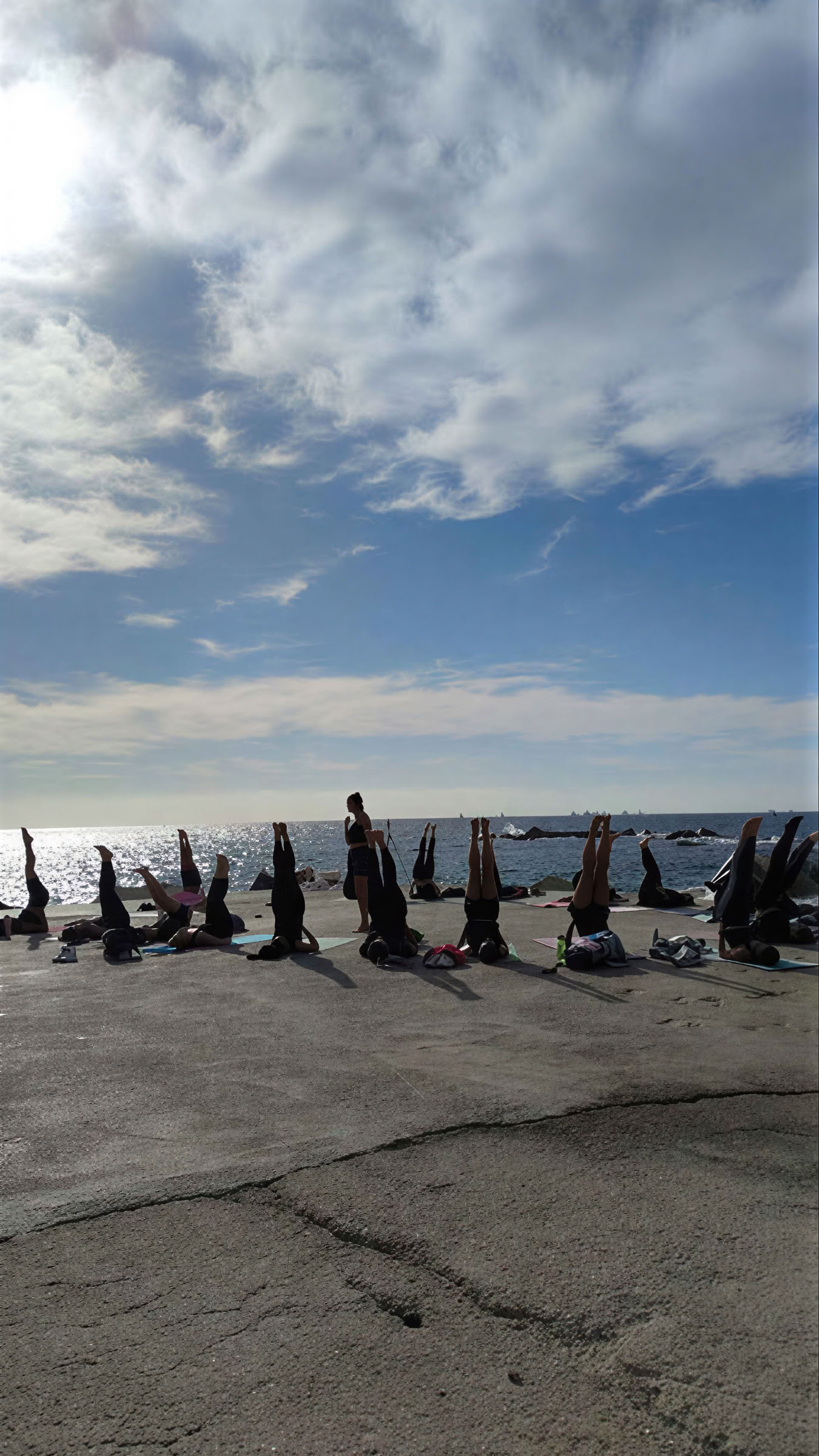 Yoga på stranden