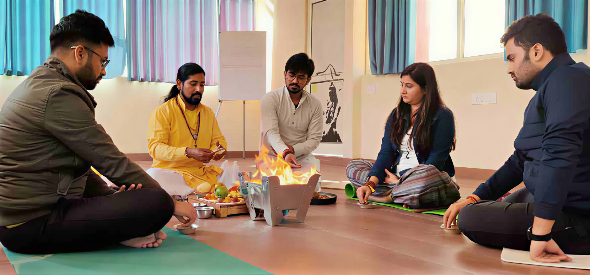 Tyst meditationsretreat i Indien