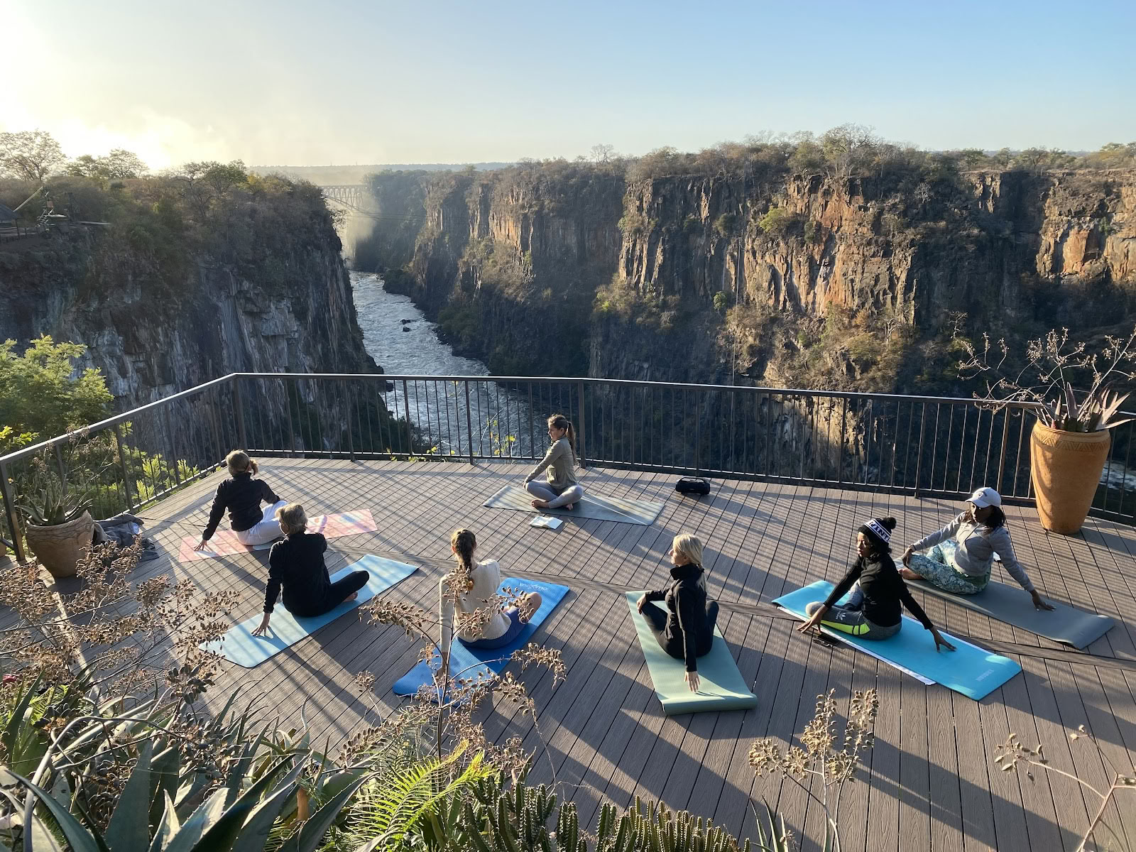 Yoga vid Victoriafallen