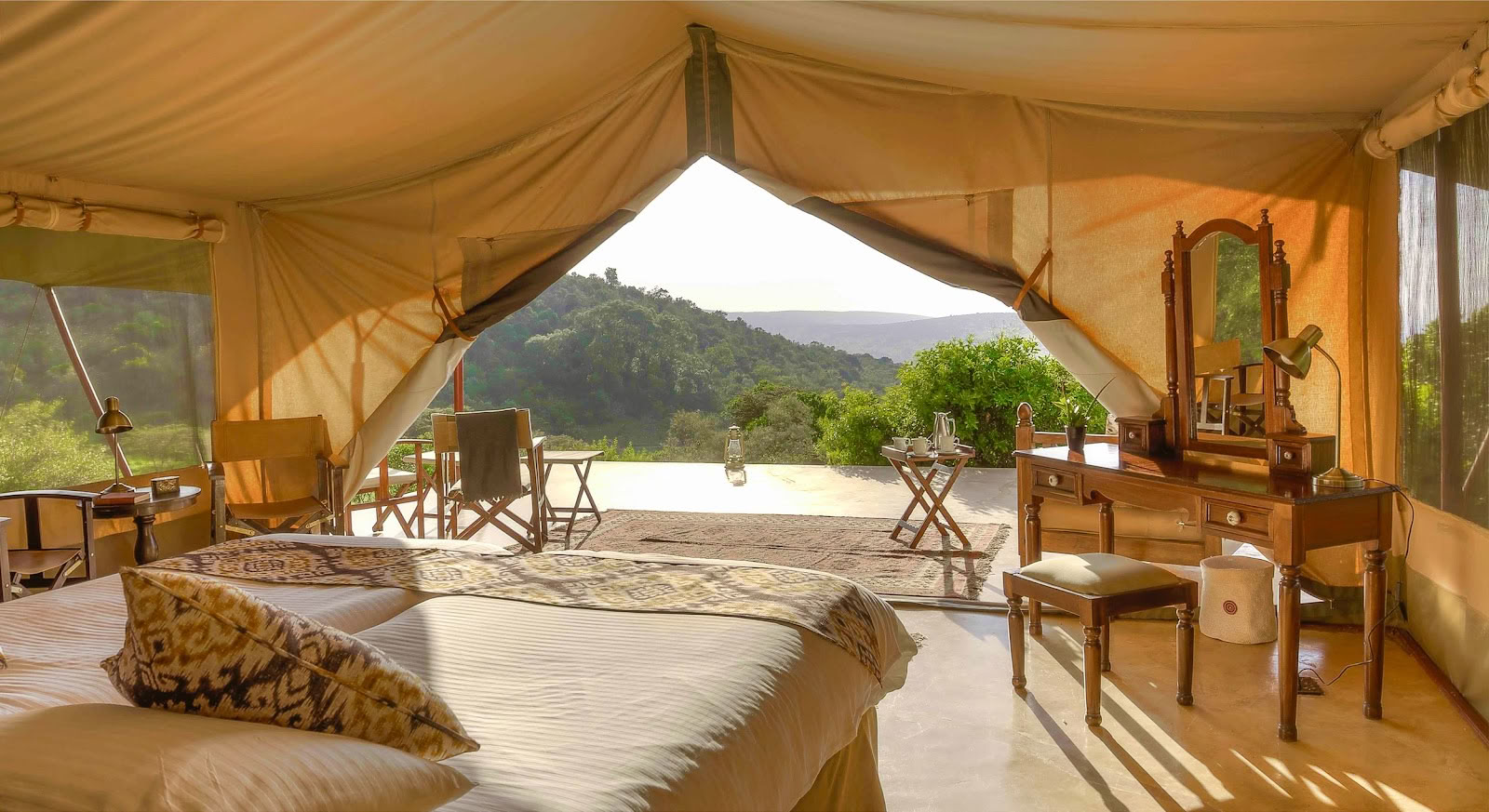 Safari och yoga