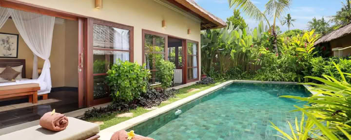 Tvårumsvilla med pool