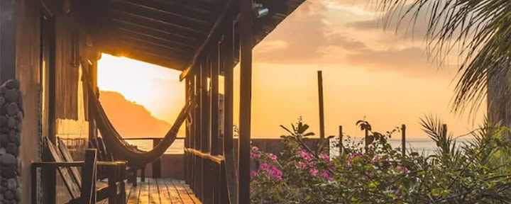 Privat bungalow vid stranden